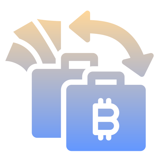 intercambio de bitcoins icono gratis