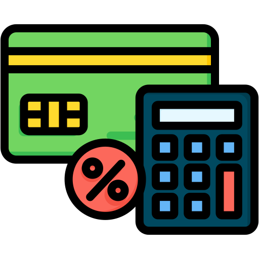 Credit card debt free icon