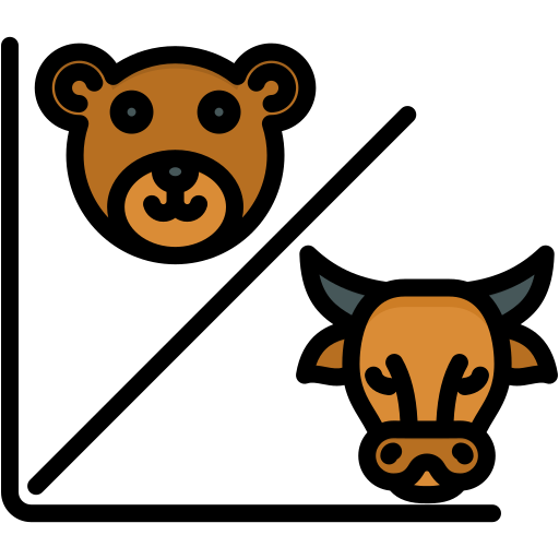 Market volatility free icon