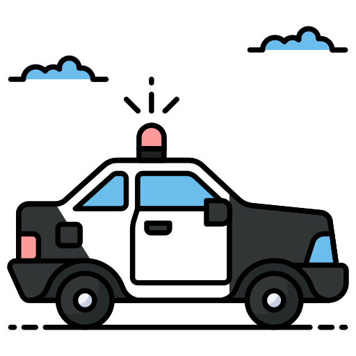 coche de policía icono gratis