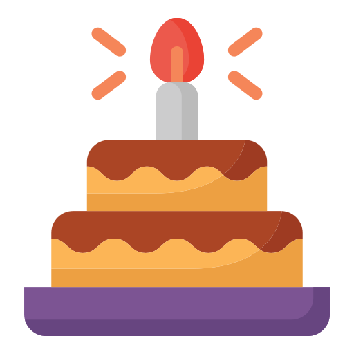 pastel de cumpleaños icono gratis