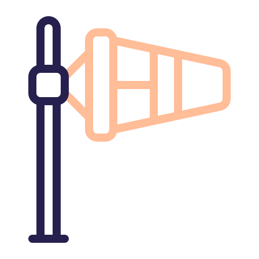 manga de viento icono gratis