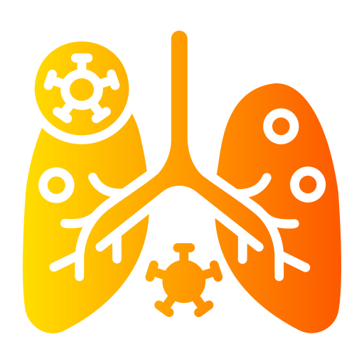 infección de los pulmones icono gratis