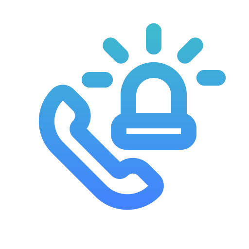 llamada de emergencia icono gratis