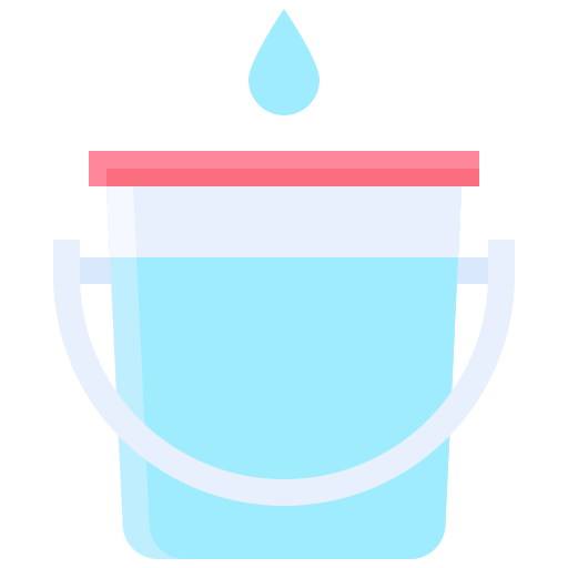 cubo de agua icono gratis