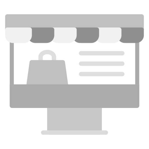 las compras en línea icono gratis