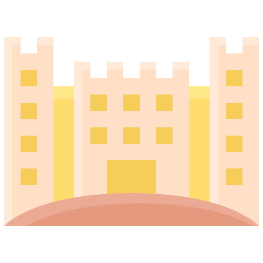 castillo de arena icono gratis