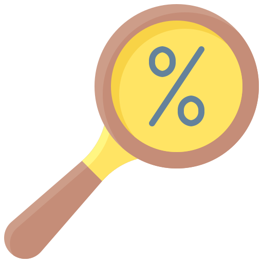 por ciento icono gratis