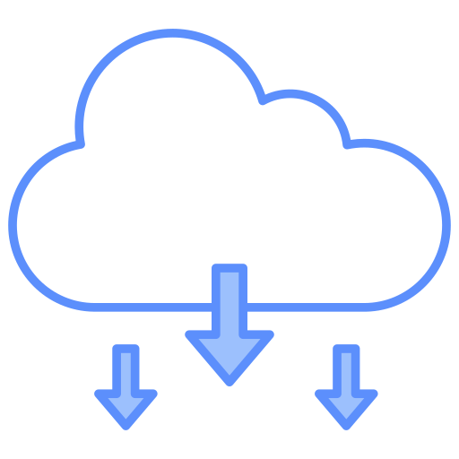 descarga en la nube icono gratis