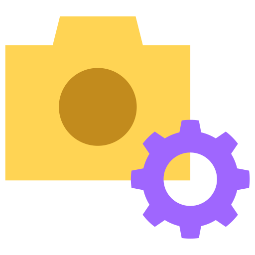 ajustes de la cámara icono gratis