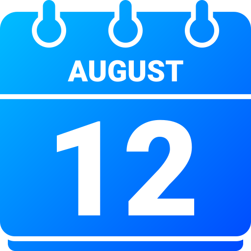 12 de agosto icono gratis