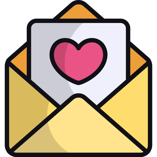 carta de amor icono gratis
