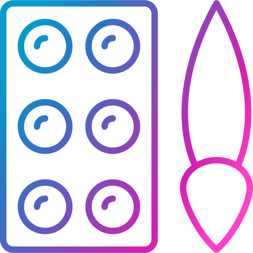 acuarelas icono gratis