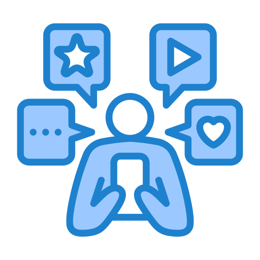 medios de comunicación social icono gratis