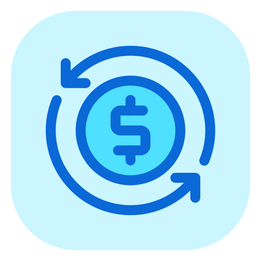 Cash flow free icon