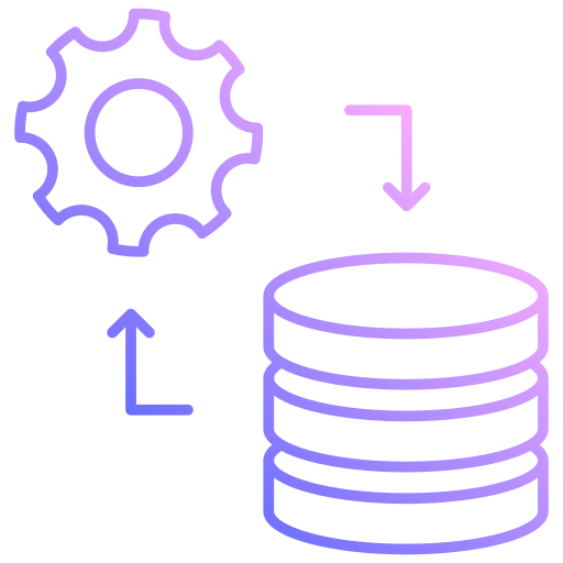 integración de datos icono gratis