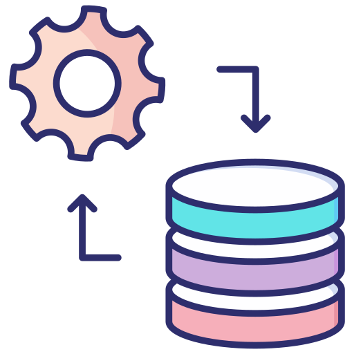 integración de datos icono gratis