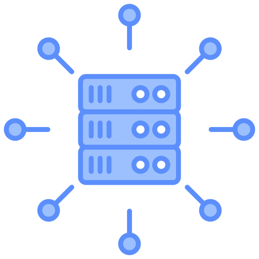 virtualización de datos icono gratis