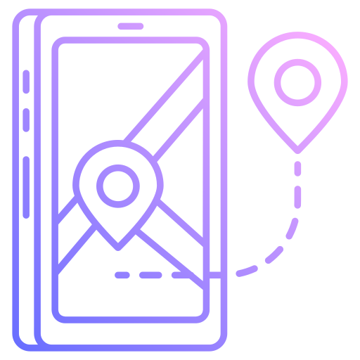 mapa móvil icono gratis