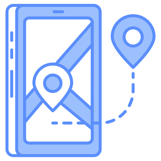 mapa móvil icono gratis