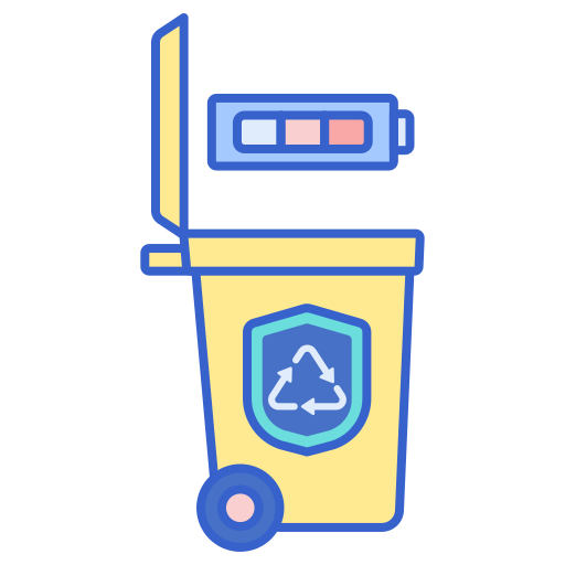 Battery disposal free icon Battery disposal free icon