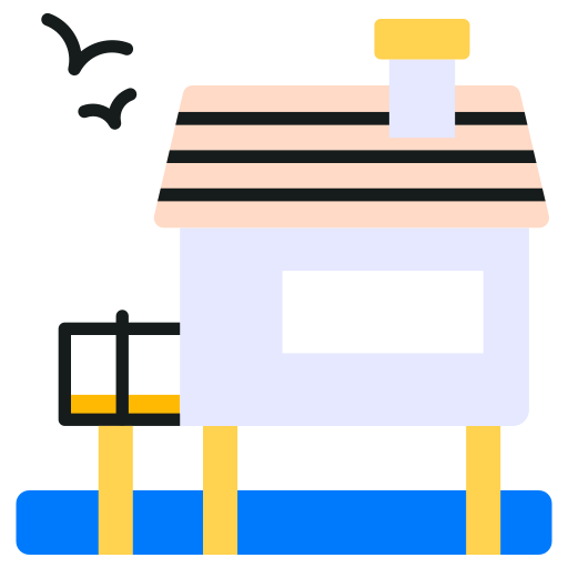 비치 하우스 무료 아이콘