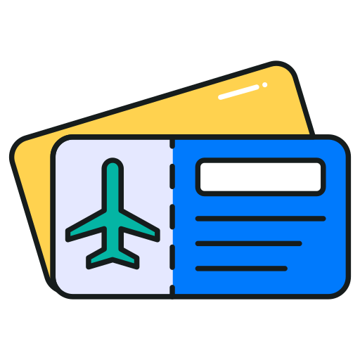 boleto de avión icono gratis