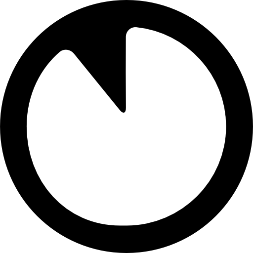 Белый круговой график бесплатно иконка
