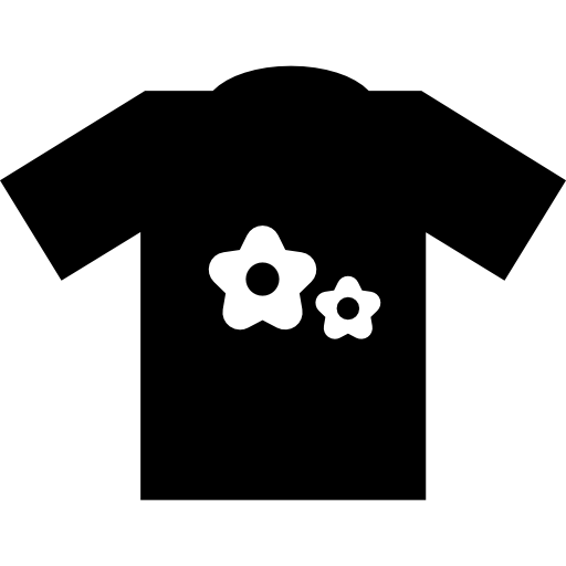 t-shirt mit blumen kostenlos Icon