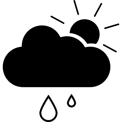 sonnenwolke und regen kostenlos Icon