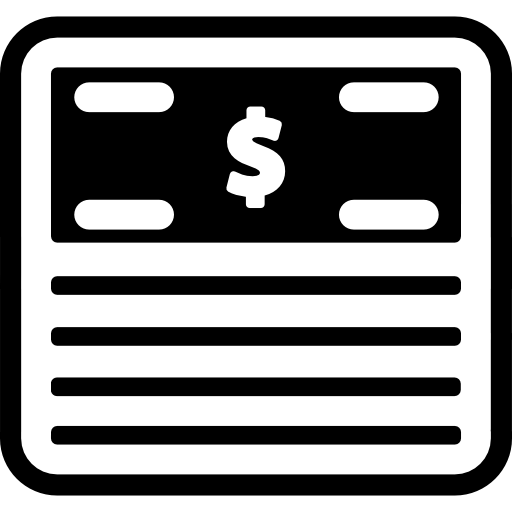 Стек долларовых бумажных купюр бесплатно иконка