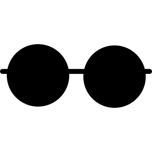 Круглые очки в стиле ретро бесплатно иконка
