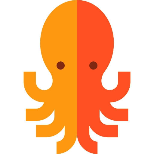 Octopus Basic Straight Flat icon