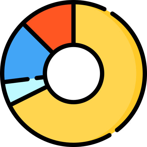 Gráfico circular icono gratis