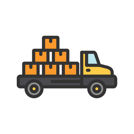 camión cargado icono gratis