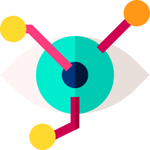 Eye scanner Basic Straight Flat icon