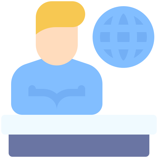 presentador de noticias icono gratis