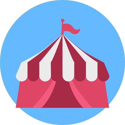 tienda de circo icono gratis