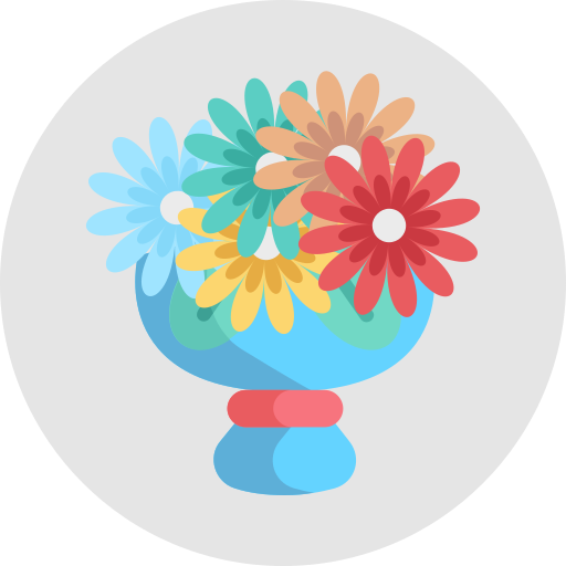 ramo de flores icono gratis