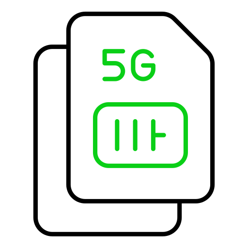 tarjeta sim 5g icono gratis