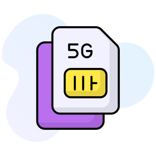 tarjeta sim 5g icono gratis