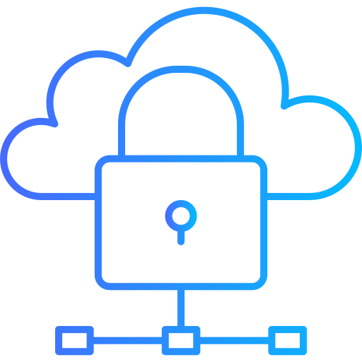 seguridad en la nube icono gratis