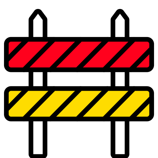 barrera de carretera icono gratis