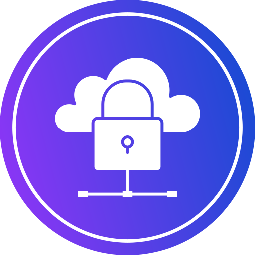 seguridad en la nube icono gratis