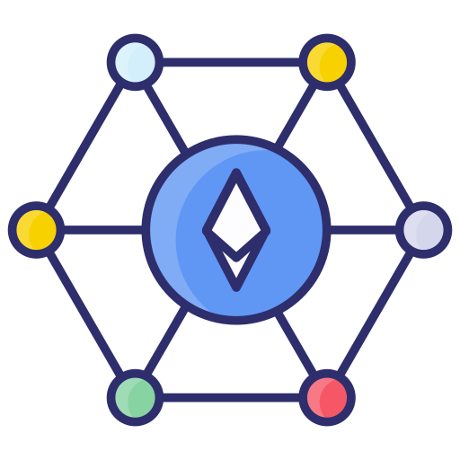 cadena de bloques icono gratis