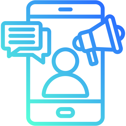 marketing de influencers icono gratis