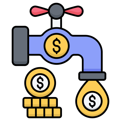 flujo de dinero icono gratis