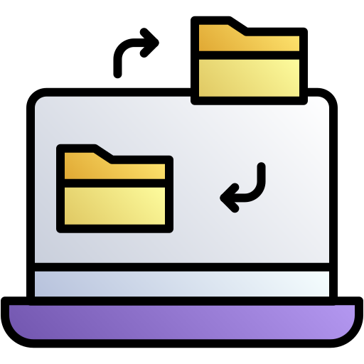 transferencia de archivos icono gratis