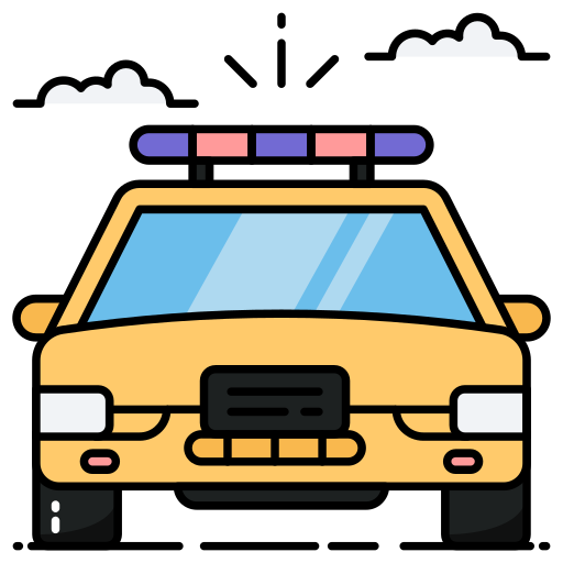 coche de policía icono gratis