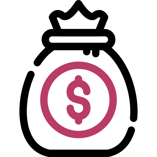 bolsa de dinero icono gratis